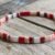 rood, zalm, ecru, zilver